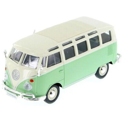 1:25 Volkswagen Van Samba 1965 Verde y Crema MAISTO Special Edition 1:24 Combi 04140