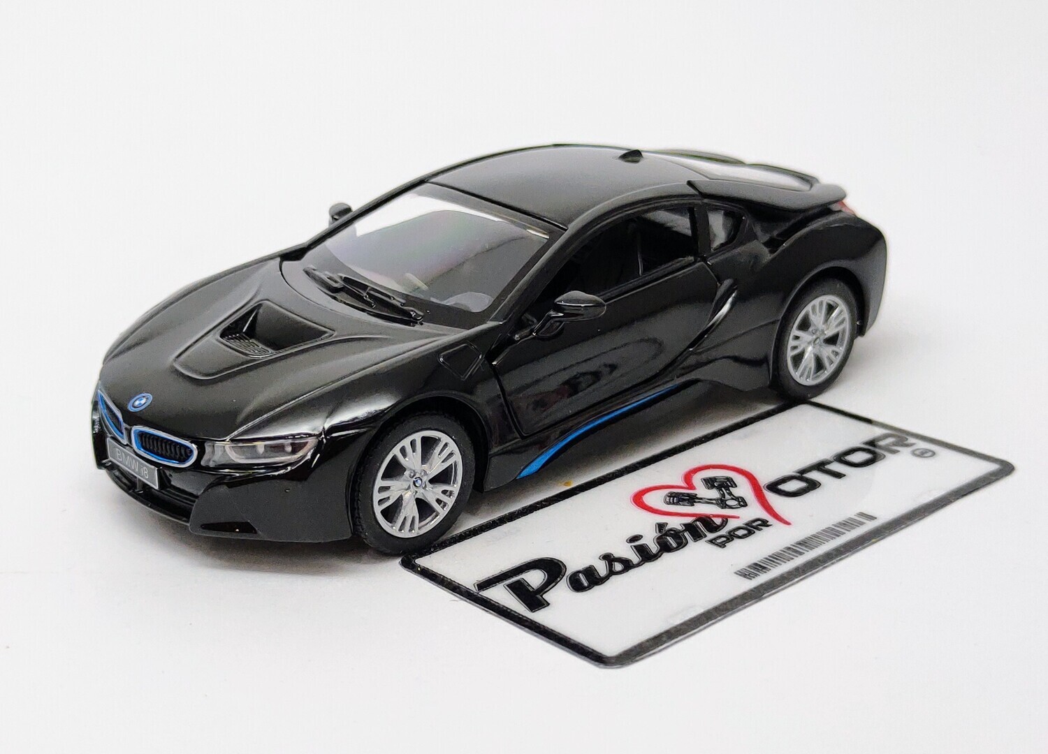 5 Pulgadas / 1:36 BMW i8 Coupe 2018 Negro KINSMART En Display a Granel 1:32 01108