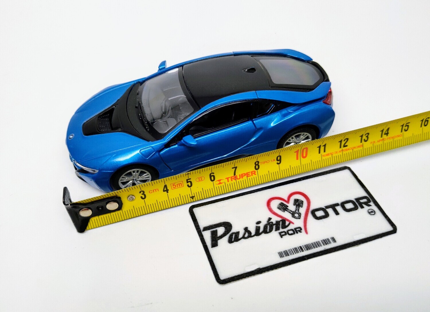 5 Pulgadas / 1:36 BMW i8 Coupe 2018 Azul KINSMART En Display a Granel 1:32 01171