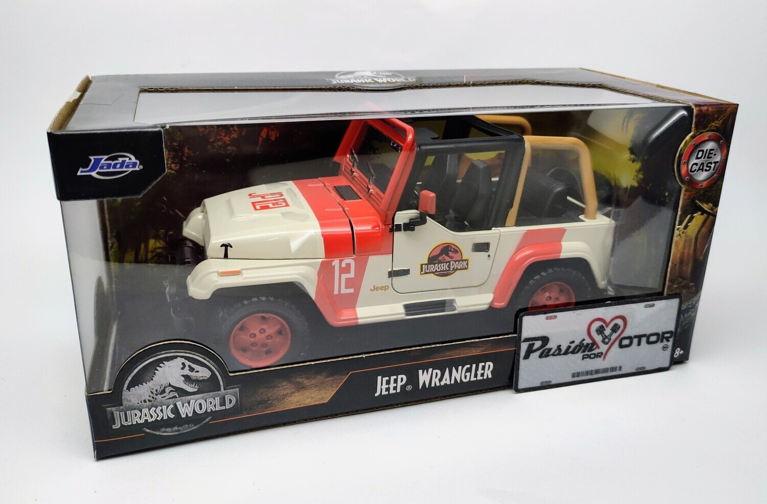 1:24 Jeep Wrangler 1992 Wrangler Staff Jurassic Park Jada Toys C Caja