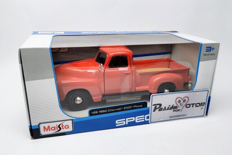 1:25 Chevrolet 3100 Pick Up 1950 Naranja MAISTO Special Edition 1:24