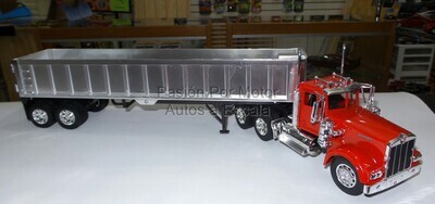 1:32 Kenworth W900 Day Cab 1987 Con Trailer Gondola de Volteo NEW RAY 02397