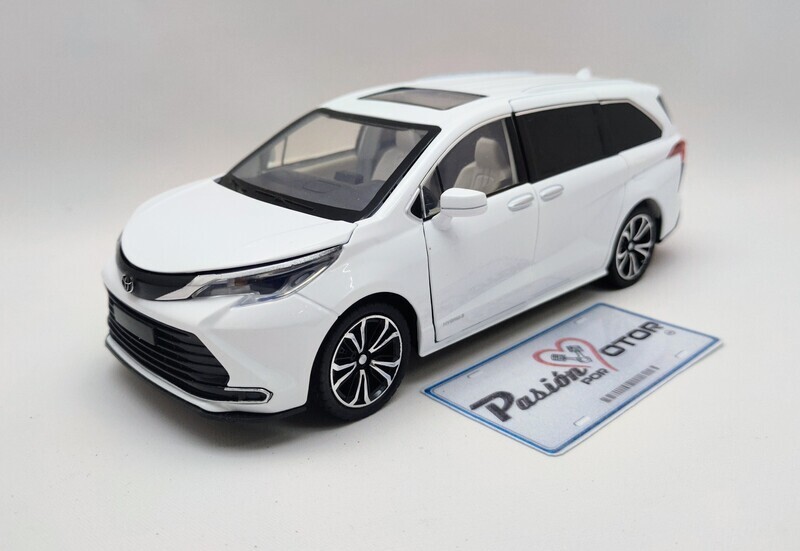 1:24 Toyota Sienna Hybrid Limited AWD Minivan 2021 Blanco KINGSTOY En display a Granel