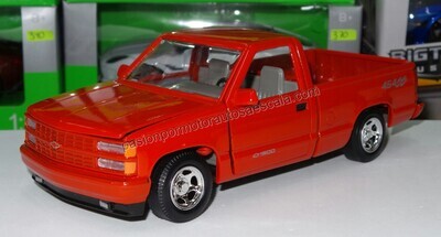 1:24 Chevrolet Pick Up 454 SS 1992 Rojo MOTOR MAX Silverado Cheyenne 02535