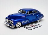 1:24 Chevrolet Aerosedan Fleetline Coupe 1948 Azul MOTOR MAX Sedaneta En Display a Granel