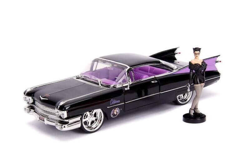 1:24 Cadillac Coupe DeVille 1959 & Cat Woman Jada Toys Dc Comics
