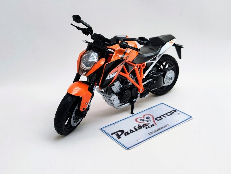 1:12 KTM 1290 Super Duke R Motocicleta 2015 Naranja y blanco NEW RAY 01429