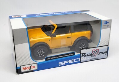 1:24 Ford Bronco Badlands 2 Puertas SUV 2021 Amarillo MAISTO Special Edition 02819
