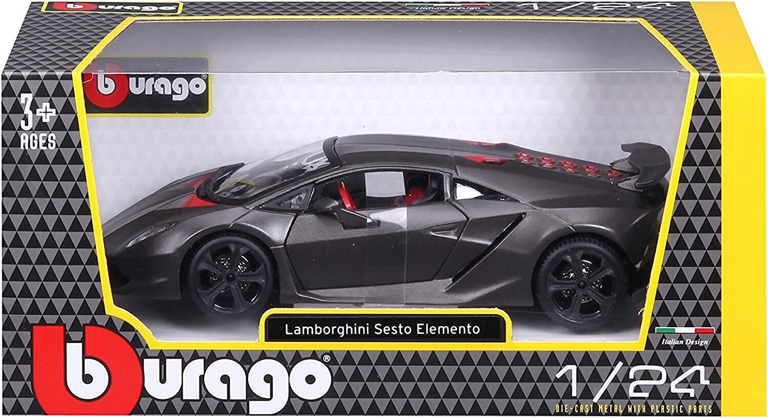 1:24 Lamborghini Sesto Elemento 2012 Negro Mate BBURAGO