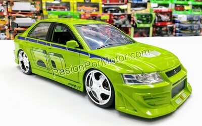 1:24 Mitsubishi Lancer Evo VII 2001 Brian&#39;s Rapido y Furioso 2 JADA TOYS 00093