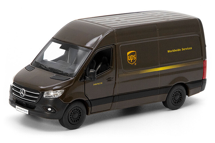 5 Pulgadas / 1:48 Mercedes Benz Sprinter Techo Sobreelevado 2020 Ups KINSMART En Display a Granel