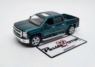 5 Pulgadas / 1:46 Chevrolet Silverado Super Crew 1500 LTZ 2014 Pick Up Verde KINSMART En Display a Granel 1:43 02556