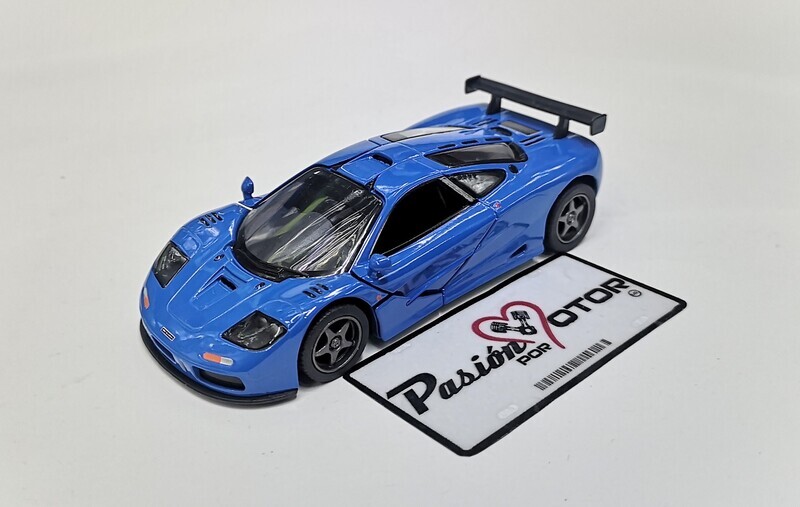 5 Pulgadas / 1:34 McLaren F1 GTR Coupe 1995 Azul KINSMART Display a Granel 02566
