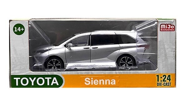 1:24 Toyota Sienna Hybrid Limited AWD Minivan 2021 Plata KINGSTOY