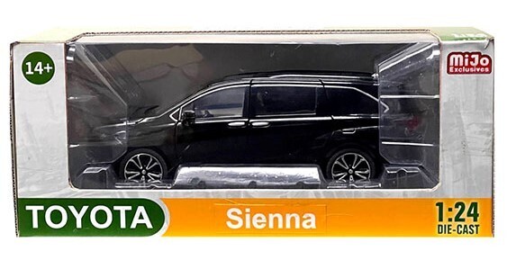1:24 Toyota Sienna Hybrid Limited AWD Minivan 2021 Negro KINGSTOY