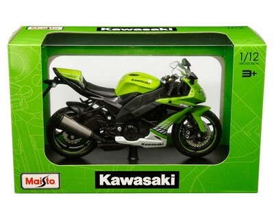 1:12 Kawasaki Ninja ZX-10R 2010 Verde Con Base MAISTO Motorcycles 02608