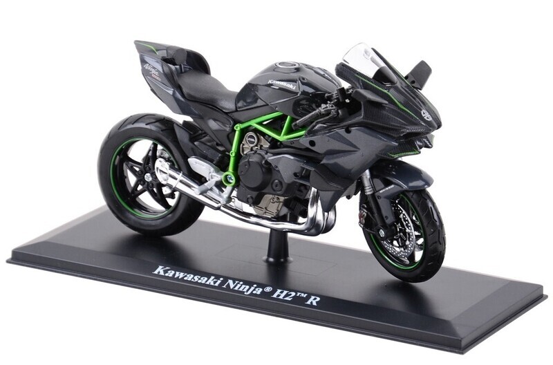 1:12 Kawasaki Ninja H2R 2019 Negro Con Base MAISTO Motorcycles 02609