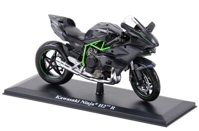 1:12 Kawasaki Ninja H2R 2019 Negro Con Base MAISTO Motorcycles