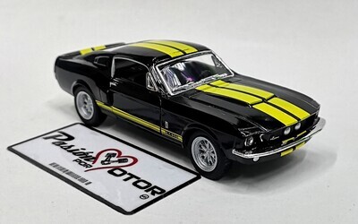 5 Pulgadas / 1:38 Ford Shelby GT-500 Coupe Fastback 2+2 1967 Negro Con Franjas KINSMART En Display a Granel 1:32 02698
