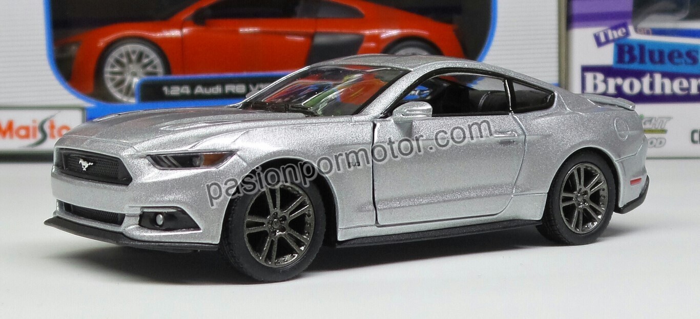5 Pulgadas / 1:38 Ford Mustang GT 5.0 Coupe 2015 Plata KINSMART En Display a Granel 1:32 Shelby 02823