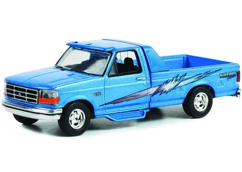 1:64 Ford F-150 1994 Azul Bigfoot Cruiser Pick Up GREENLIGHT Exclusive