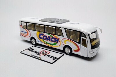 1:68 Irizar PB 2001 Autobus Coach Blanco c Graficos KINSFUN 1:64 Display a Granel 00368