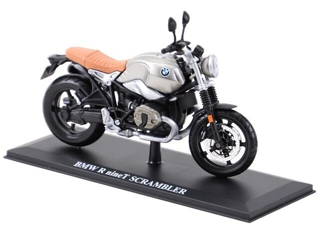 1:12 BMW R NineT Scrambler Motocicleta 2017 Gris C Base MAISTO Motor Cycles 03019