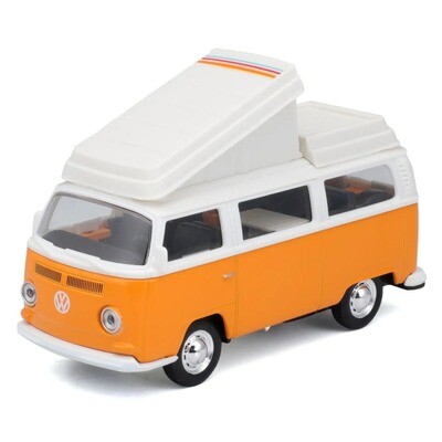 4.5 Pulgadas / 1:40 Volkswagen Bus T2 Camper Westfalia 1972 Naranja y Crema MAISTO Weekenders Combi 1:43 03103