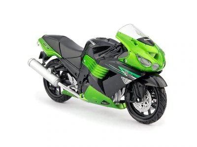 1:12 Kawasaki ZX-14 2011 Verde y Negro NEW RAY 01698