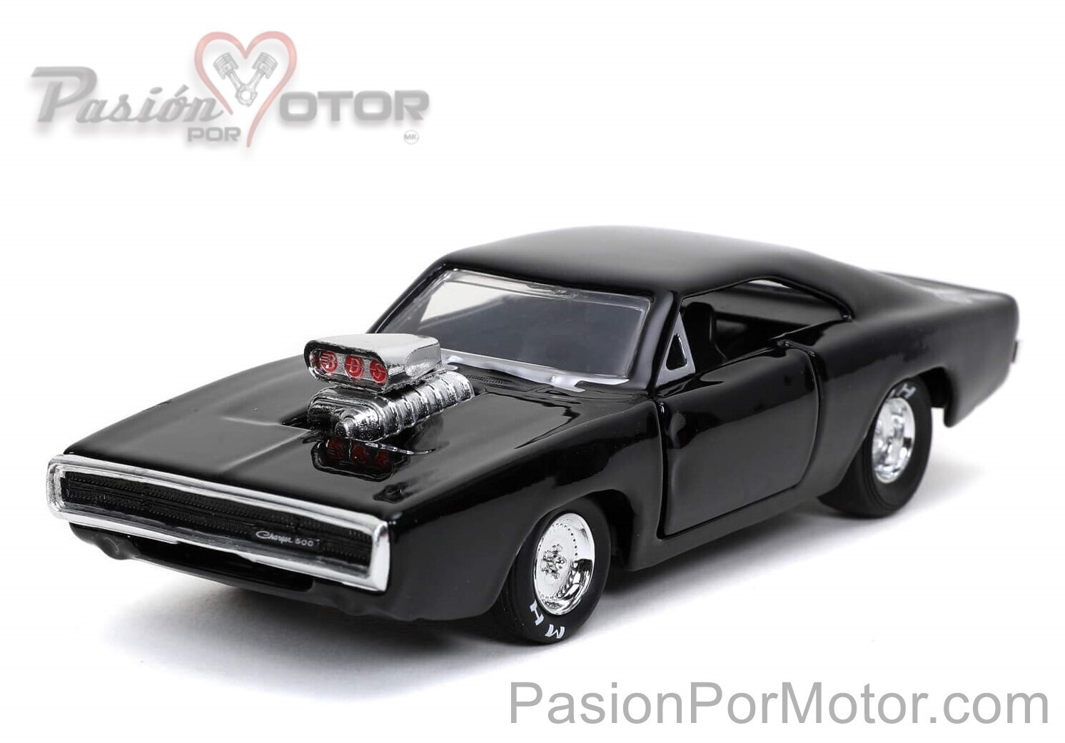 5 Pulgadas / 1:40 Dodge Charger 500 Coupe Dragster Dom´s 1970 Negro JADA TOYS Rapido y Furioso 9 1:32