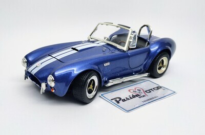 1:18 Shelby Cobra 427 S/C Roadster 1964 Azul Con Franjas Blancas LUCKY DIE CAST Road Signature 02338