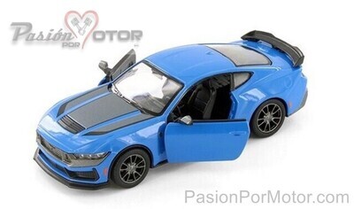 5 Pulgadas / 1:38 Ford Mustang Dark Horse Coupe 2024 Azul KINSMART 1:32 Shelby 03527