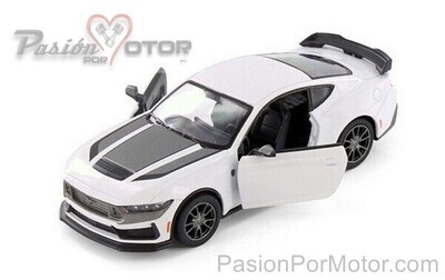 5 Pulgadas / 1:38 Ford Mustang Dark Horse Coupe 2024 Blanco KINSMART Display a Granel 1:32 Shelby 03526