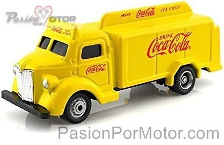 1:87 Coca Cola Bottle Truck / Camión Repartidor de Bebidas Coca Cola 1947 Amarillo MOTOR CITY CLASSICS