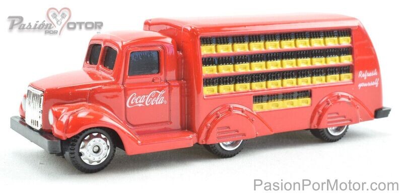 1:87 Coca Cola Bottle Truck / Camión de 3 Ejes Repartidor de Bebidas 1937 Rojo MOTOR CITY CLASSICS
