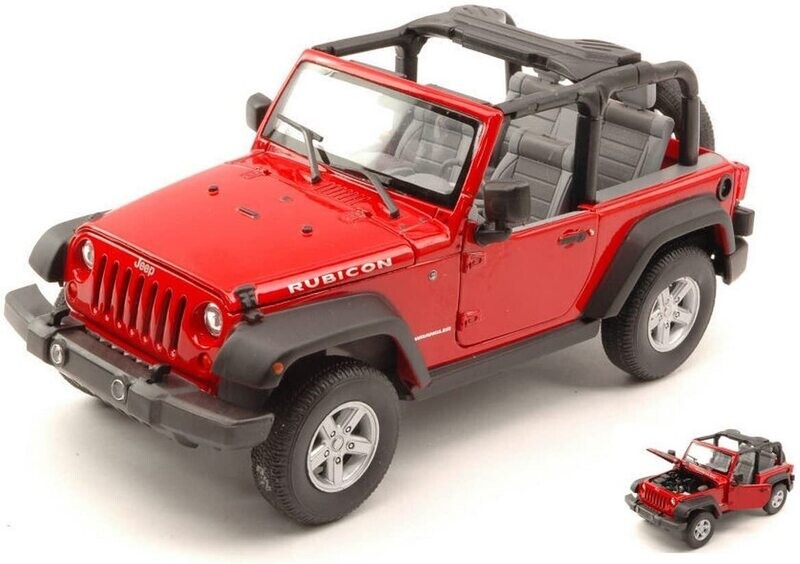 1:24 Jeep Wrangler Rubicon Open Top 2007 Rojo WELLY Next