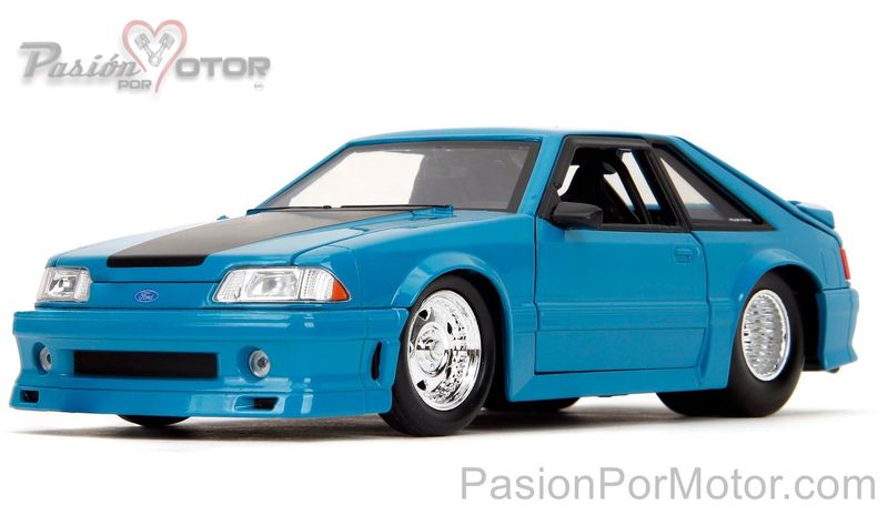 1:24 Ford Mustang Fastback GT 1989 Azul Jackob Toretto Rápido y Furioso X JADA TOYS Muscle Fox