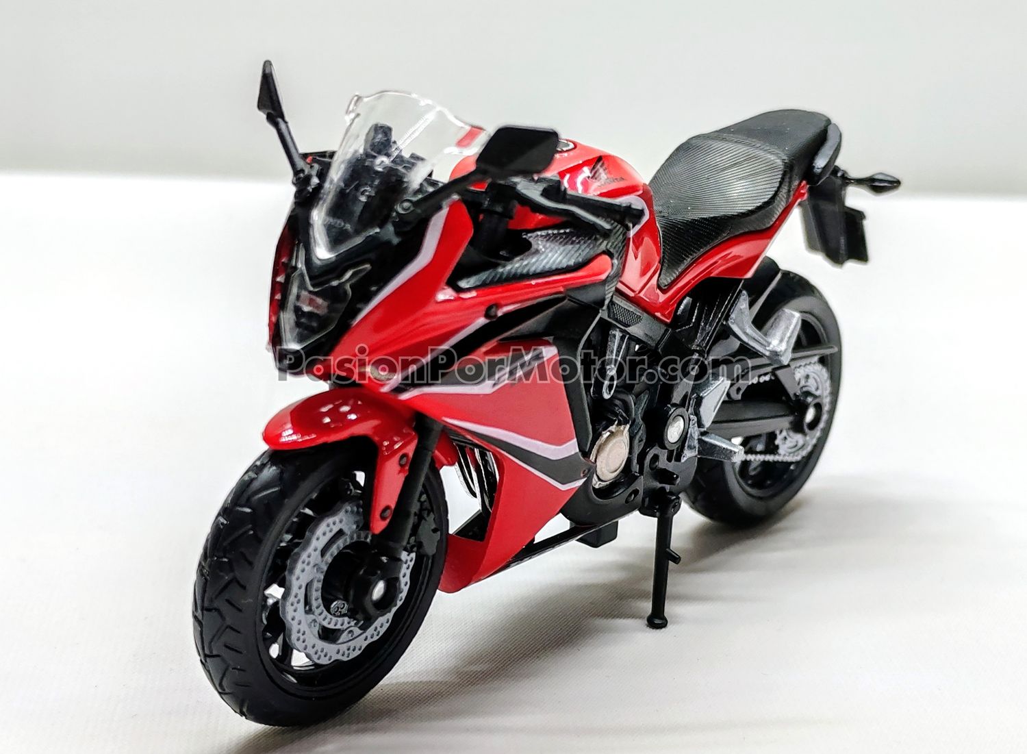 1:18 Honda CBR 650F 2018 Rojo Con Negro WELLY Motocicleta 03849