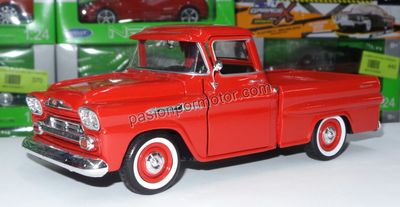 1:24 Chevrolet Apache Fleetside Pick Up 1958 Rojo MOTOR MAX Timeless Legends 00521