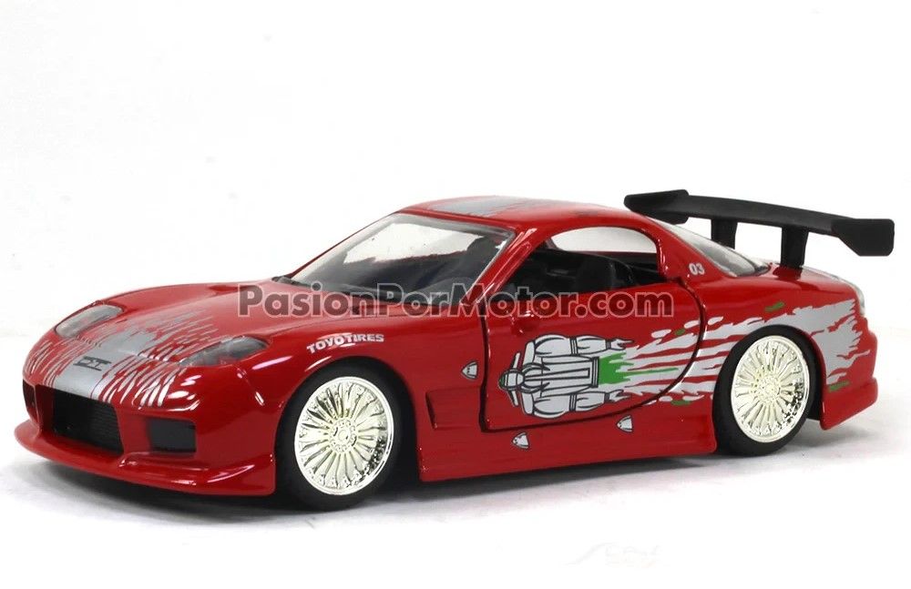 5 Pulgadas / 1:33 Mazda RX-7 Coupe 1993 Dom´s Toretto  Rapido y Furioso 1 JADA TOYS 03396