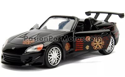 5 Pulgadas / 1:34 Honda S2000 Roadster 2001  Johnny´s Negro Rapido y Furioso 1 JADA TOYS