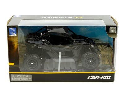 1:18 Can-Am BRP Maverick X3 2017 Triple Negro NEW RAY 04211