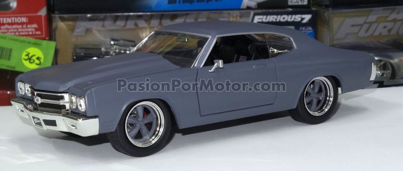 1:24 Chevrolet Chevelle SS 1970 Gris Mate Dom&#39;s Toretto Rapido Y Furioso 4 JADA TOYS 00132
