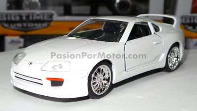 5 Pulgadas / 1:34 Toyota Supra A80 MK4 1995 Blanco Brian&#39;s Rapido y Furioso 7 JADA TOYS 1:32 00578
