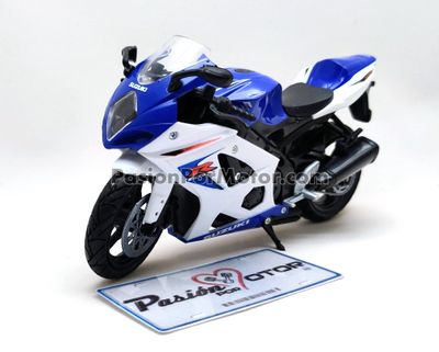 1:12 Suzuki GSX-R1000 Motocicleta 2008 Azul y Blanco NEW RAY 00696