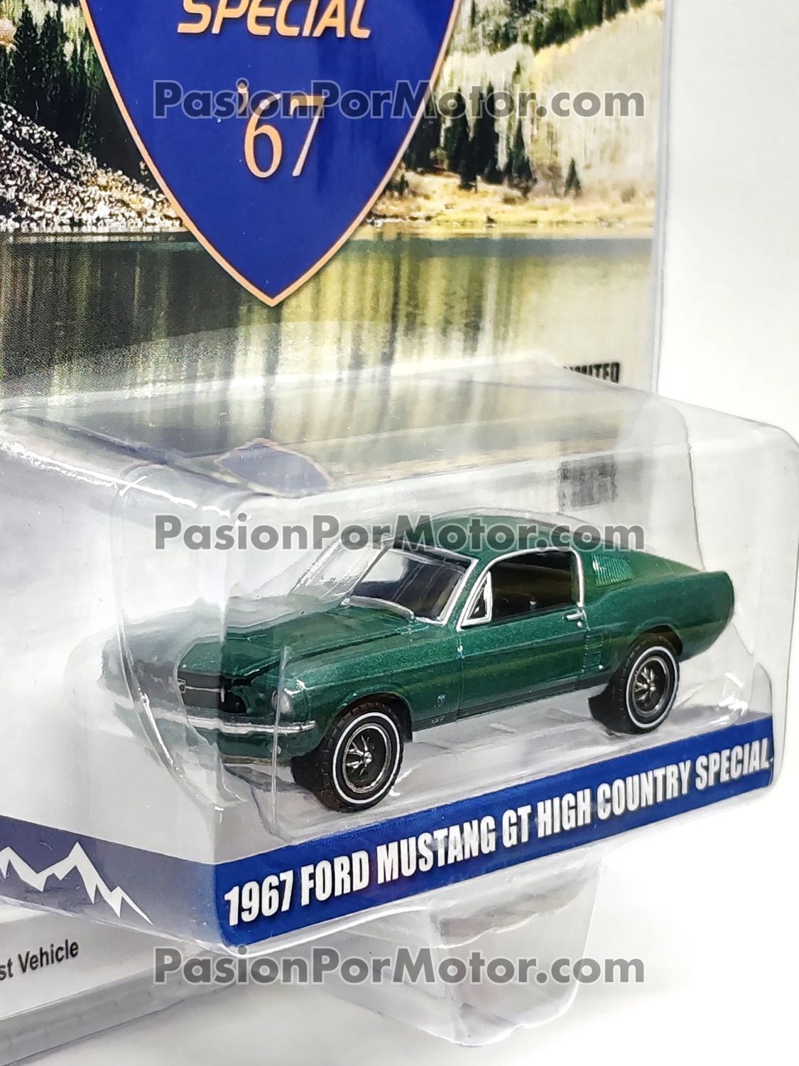 1:64 Ford Mustang Fastback GT High Country Special 1967 Verde GREENLIGHT Hobby Exclusive 04329