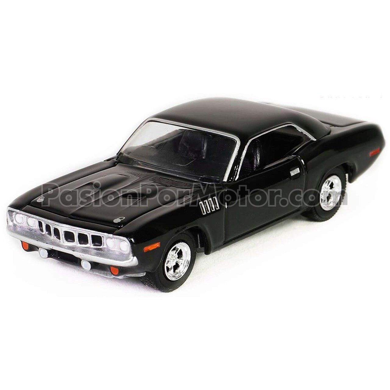 1:64 Plymouth Cuda 1971 Negro John Wick 4 GREENLIGHT Hollywood 03557