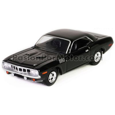 1:64 Plymouth Cuda 1971 Negro John Wick 4   GREENLIGHT Hollywood 03557