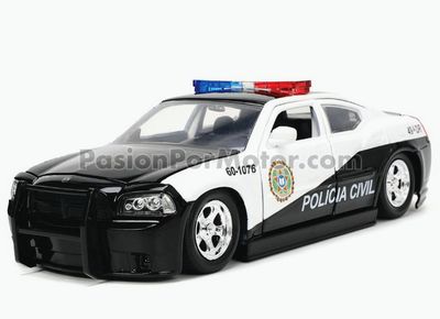1:24 Dodge Charger LX 2006 Patrulla Policia Civil Rapido y Furioso 5 JADA TOYS 02912