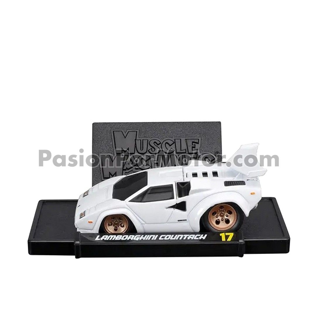 1:64 Lamborghini Countach Coupe 1982 Blanco MUSCLE MACHINES Model 17 03351